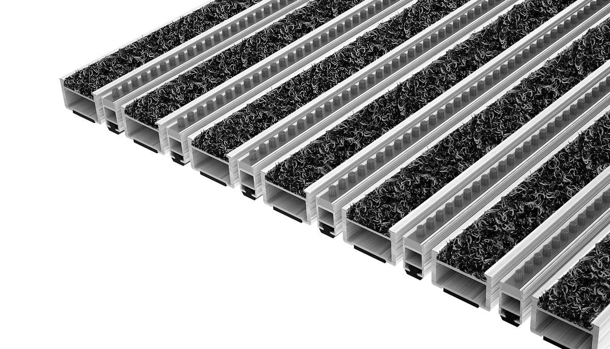 Entrance Mat Top Clean Robust 22 Wave Insert And Brush Strip