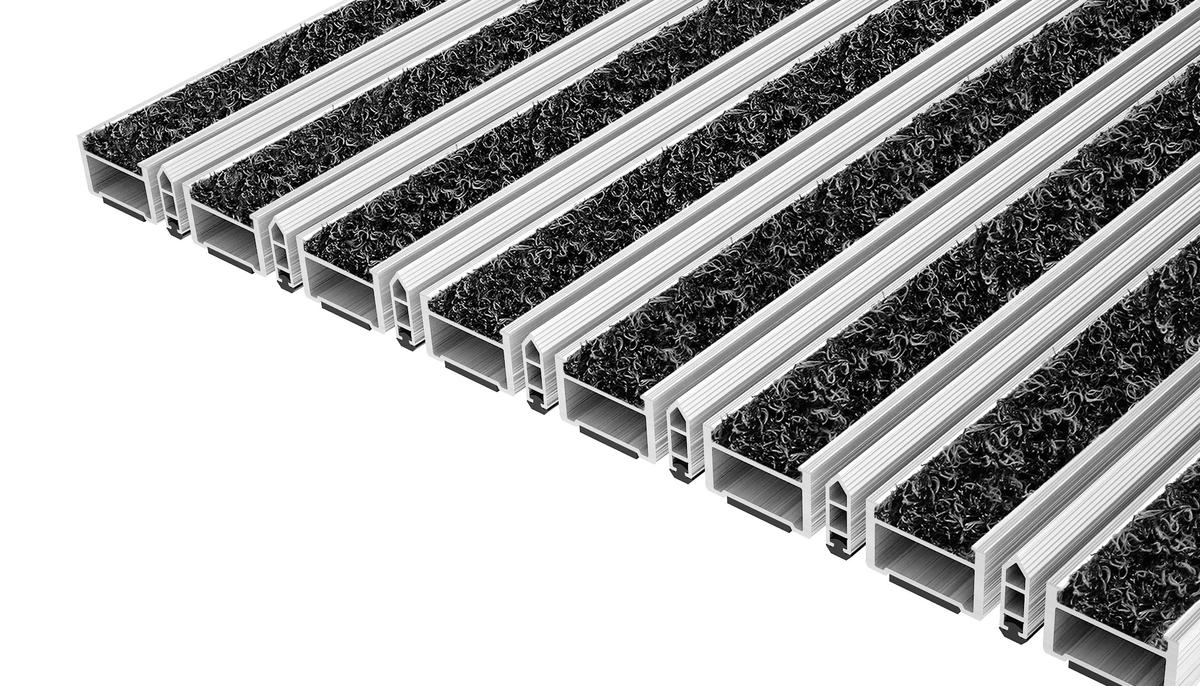 Entrance Mat Top Clean Robust 22 Wave Insert And Scraper Bar
