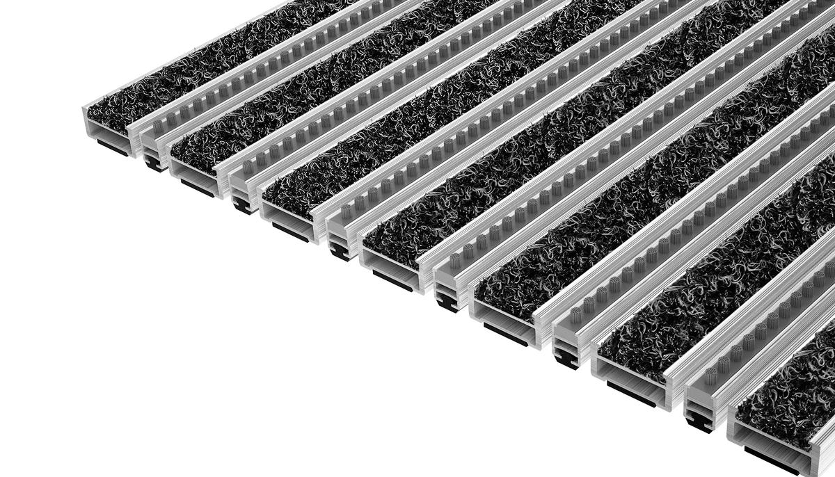Entrance Mat Top Clean Robust 17 Wave Insert And Brush Strip